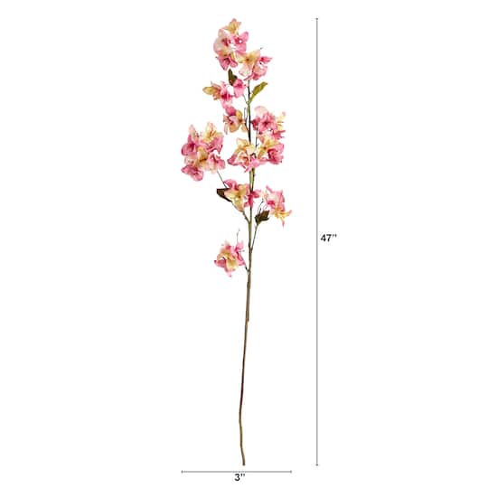 47" Light Pink Bougainvillea Flower Stems, 3ct.